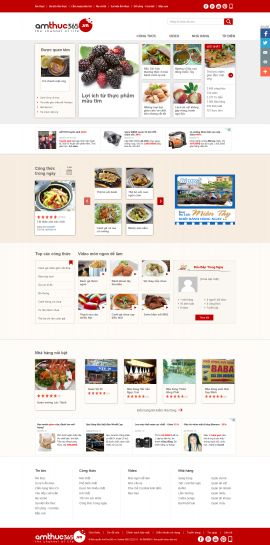 Mẫu website món ngon 10354