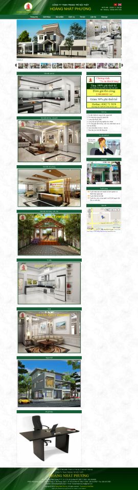 Mẫu website thi công nội thất - xây dựng 10229