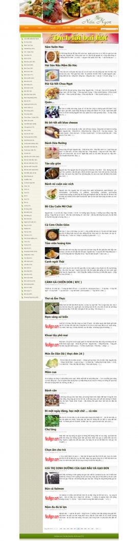 Mẫu website nấu ăn 10357