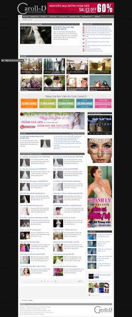 Mẫu website áo cưới 10322