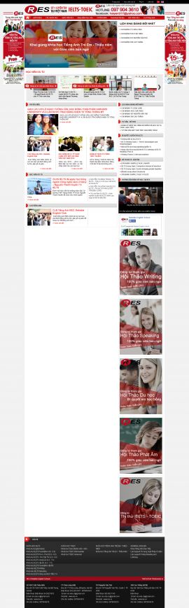 Mẫu website luyện thi tiếng anh 1076