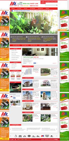 Mẫu website thiết kế nội thất & xây dựng 0156
