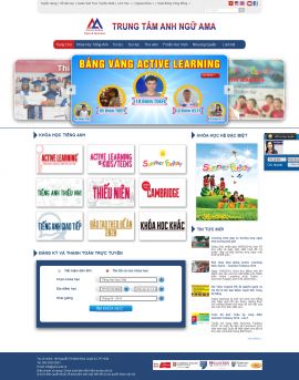Mẫu website trung tâm anh ngữ 1080