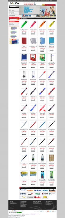 Mẫu website văn phòng phẩm 10494