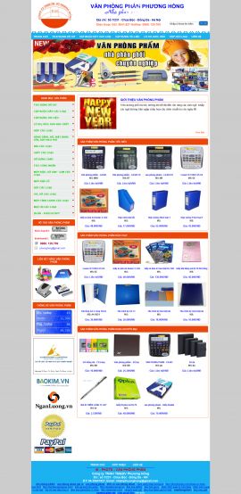 Mẫu website văn phòng phẩm 10497