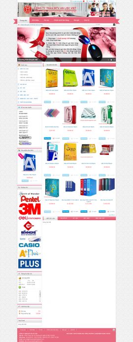 Mẫu website văn phòng phẩm 10484