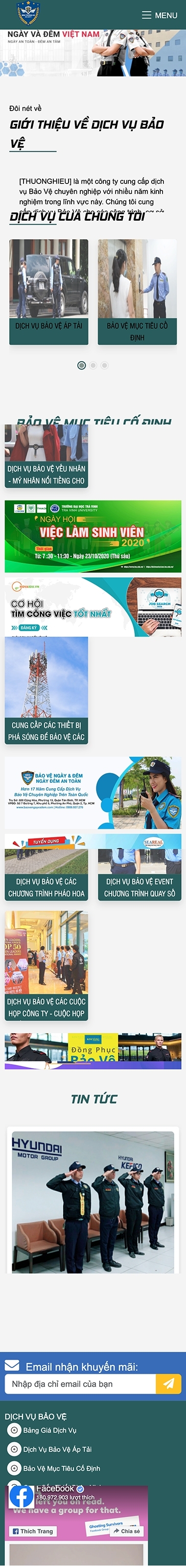 Mẫu Dịch Vụ Bảo Vệ 13604