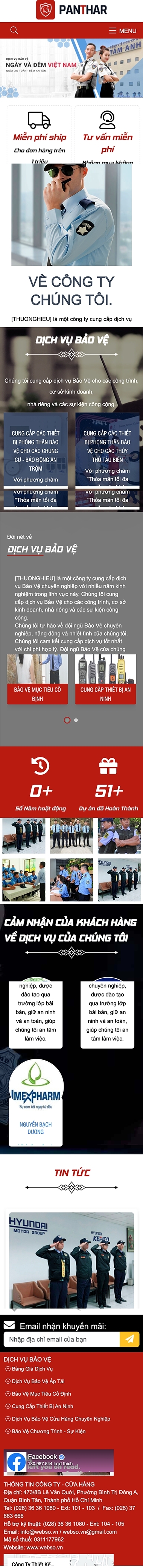 Mẫu Dịch Vụ Bảo Vệ 13606