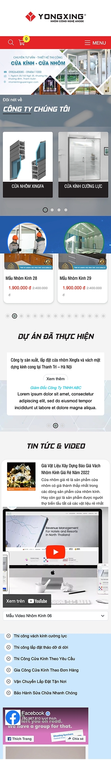 Mẫu Nhôm Kính 13602