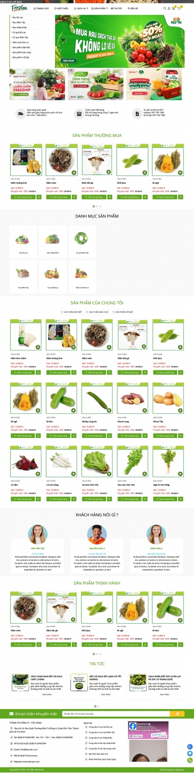 Mẫu Rau Sạch 13567