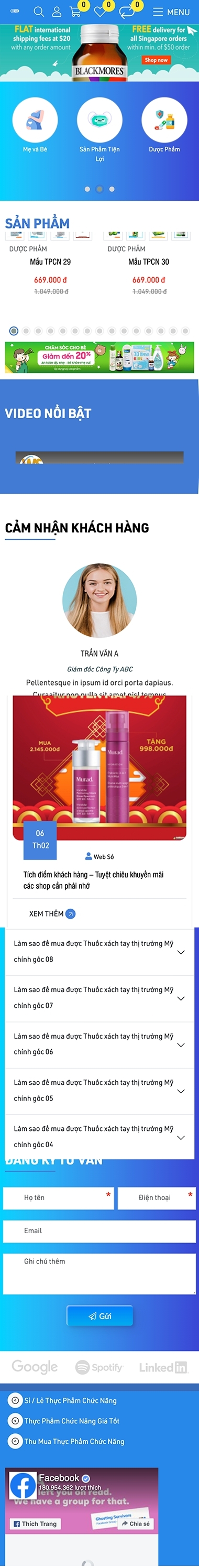 Mẫu Thực Phẩm Chức Năng 13532