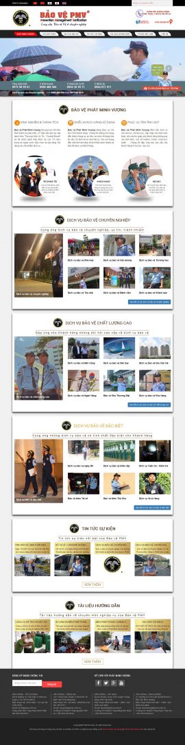 Mẫu website dịch vụ bảo vệ 3489