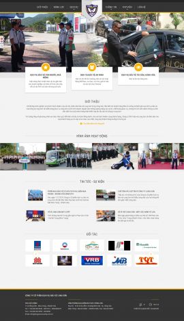 Mẫu website dịch vụ bảo vệ 3490