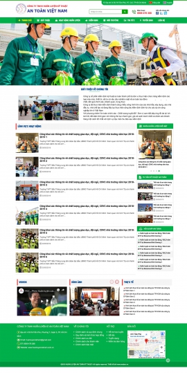 Mẫu website huấn luyện an toàn lao động 13495