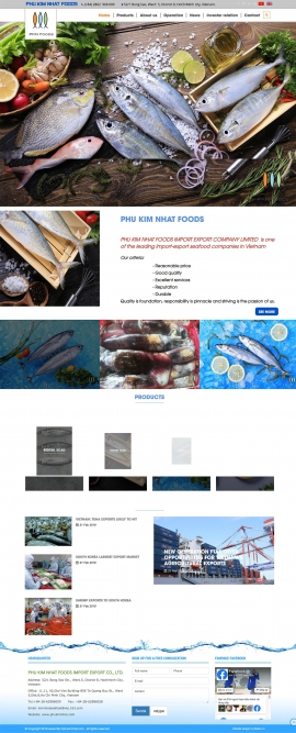 Mẫu website thuỷ hải sản 13505