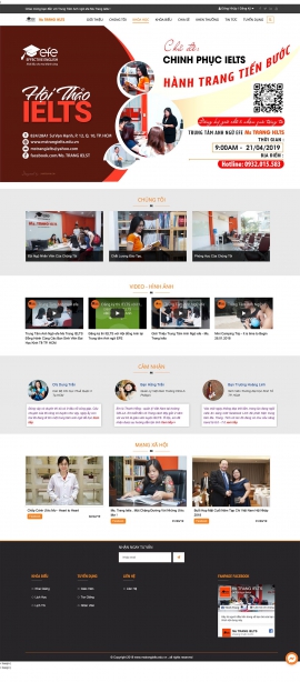 Mẫu website trung tâm anh ngữ 13497