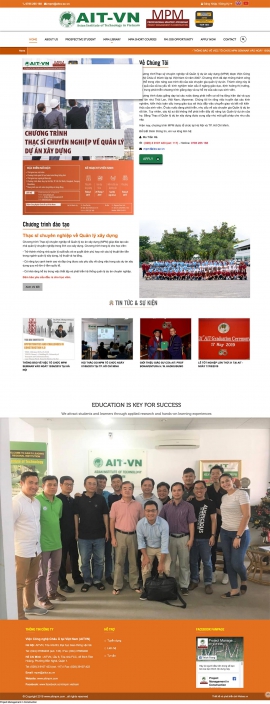 Mẫu website viện công nghệ 13509